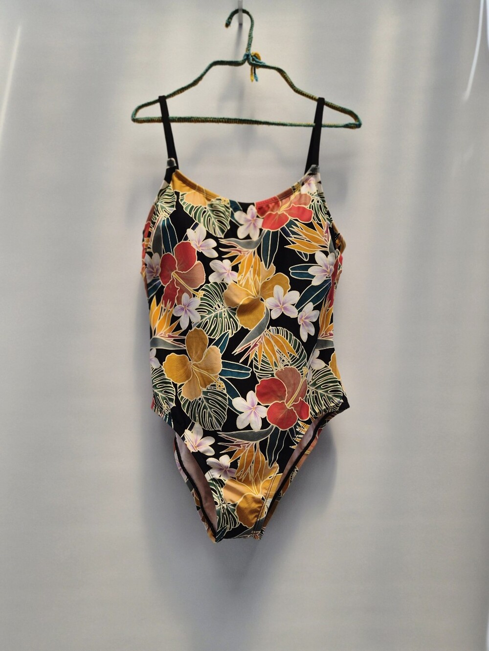 Hurley One Piece Swimsuit XL Tropical Floral Hippie Resortwear Cabanacore Retro